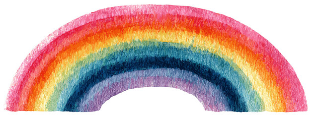 rainbow colored paper colorful isolated on white watercolor 