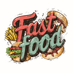 graffiti pop art fast food restaurant 