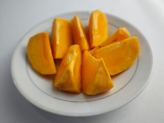 Sweet persimmons up close