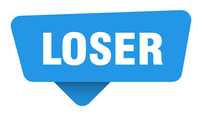 loser sticker. loser blue sign isolated on transpatent background