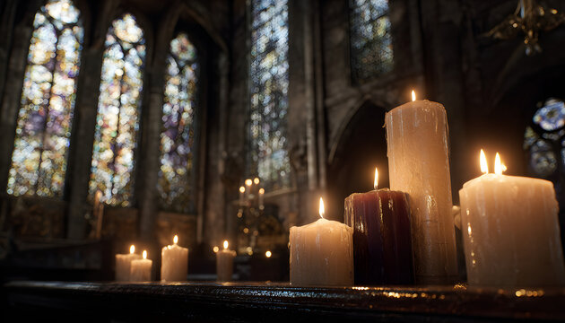 candles in the church