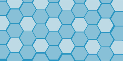 White 3d hexagonal technology vector abstract background. Blue bright energy flashes under hexagon in modern technology futuristic background vector illustration. White honeycomb texture grid.