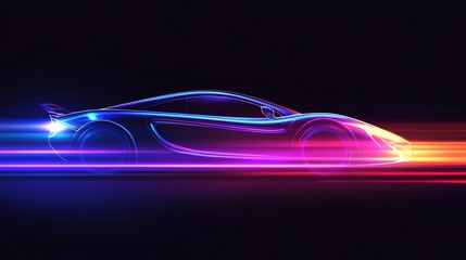 Dynamic streamline automobile advertising background