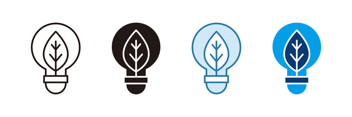 Green Innovation Icon Set Multiple Style Collection