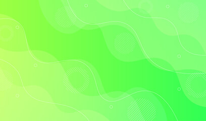 Bright green gradient background with smooth wave patterns.