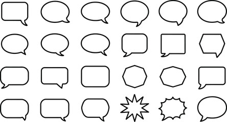 Fototapeta premium Speech bubble icons various shapes and styles talk bubble chat bubble