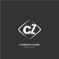 vector CZ illustration of a logo for a company background abstract