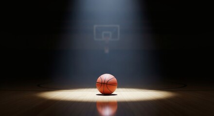 Spotlight on the Ball Basketball Court Arena with Game Ready.