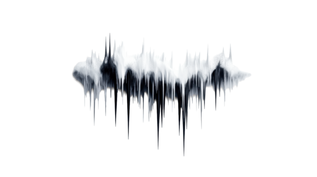Icicles and Snow on Transparent Background