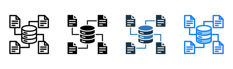 Data Organization icon multiple style 