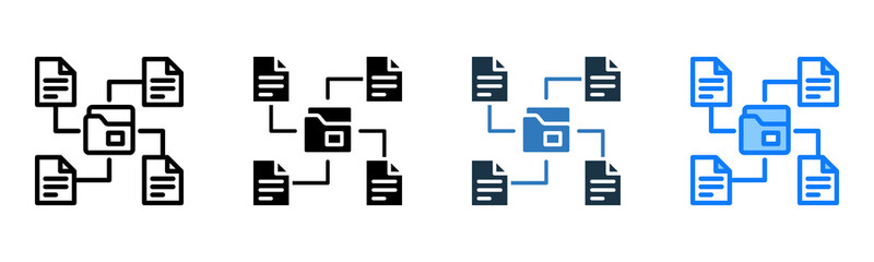 File Organization icon multiple style 