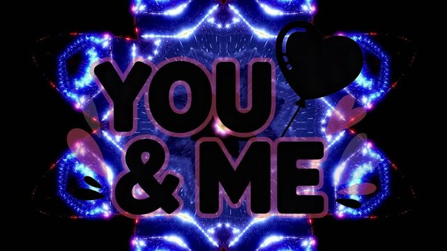 Seamless looping tunnel video with vibrant colors and heart symbols for engaging screensaver experience