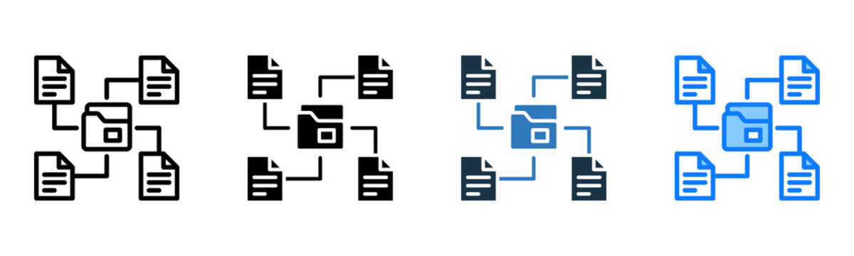 File Organization icon multiple style 