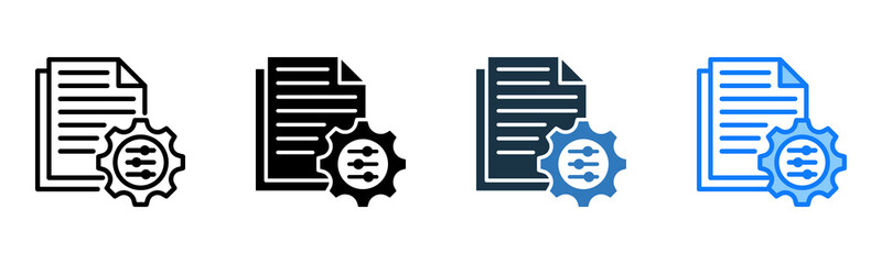 Document Control icon multiple style 
