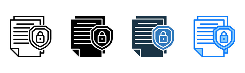 Document Security icon multiple style 
