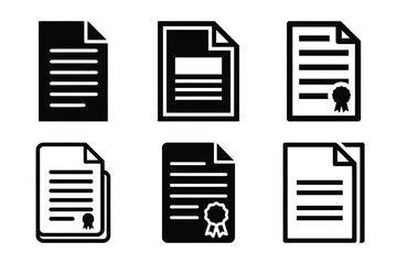 approved document Simple silhouette icon graphic