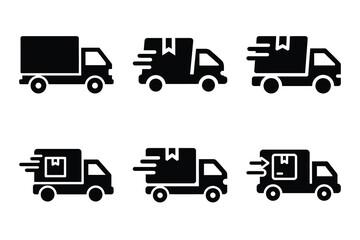 business delivery Simple silhouette icon graphic