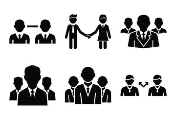 business partnership Simple silhouette icon graphic