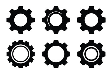 gear setting Simple silhouette icon graphic