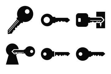 key access Simple silhouette icon graphic