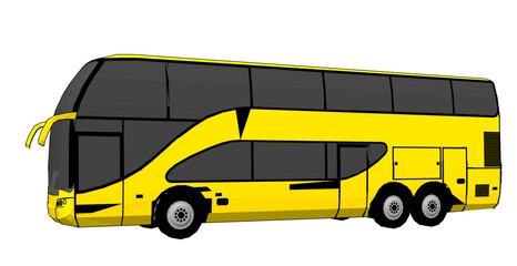 bus sketch concept 3d illustration	
