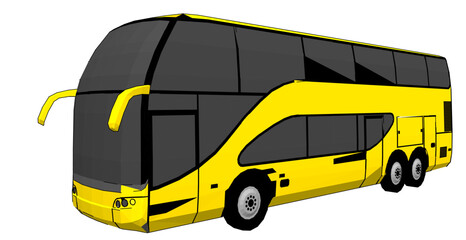 bus sketch concept 3d illustration	
