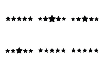 rating stars Simple silhouette icon graphic