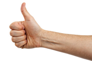 A close-up human hand showing a strong thumbs-up gesture symbolizing approval, success, agreement, positivity, encouragement, motivation, confidence, satisfaction, support, and positive affirmation