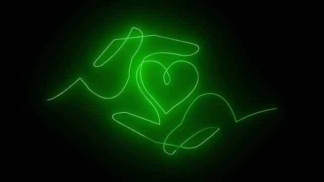 A vector illustration of a man with a glowing blue heart shows human electric energy and power, an artistic digital medical silhouette of a human wave