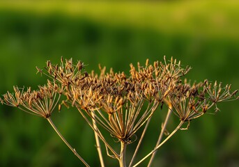 Dried and decaying plant life showing the transition from vibrant green to dull brown, symbolizing drought, climate change, and environmental stress ,natural ,macro ,crisis