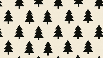 Fototapeta premium Seamless black tree pattern desktop wallpaper