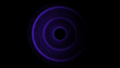 Dark background with a glowing, stylized wheel or target design.