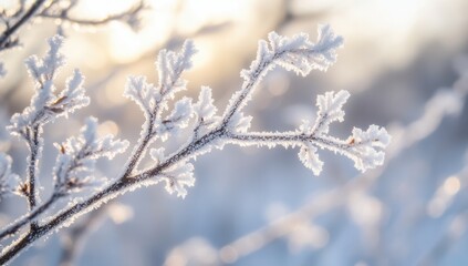frost on branches of a tree