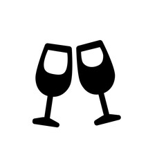 Clinking champagne glasses symbolizing celebration, joy, festive gatherings, and seasonal cheer. Perfect for holiday parties, New Year themes, elegant events, and cheerful winter graphics.