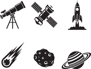 set of space icons