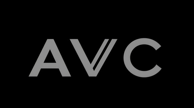AVC letter logo design on black background. AVC creative initials letter logo concept. AVC letter design.