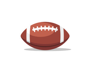 Football resting on the white surface. Vector illustration.