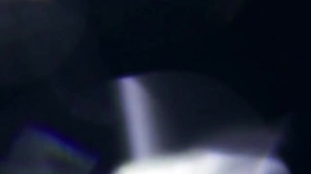 Prismatic Light Leak Overlay: Vibrant Blue and Purple Chromatic Aberration for Artistic Video