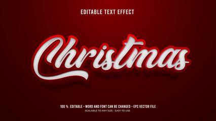 christmas editable text effect