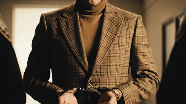 Handcuffed Stylish Arrest in 70s Style.