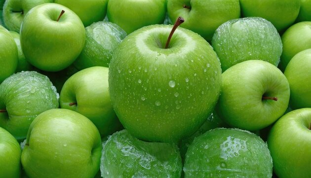 Frozen Polka Ice hap green apple as Surreal Art Objects with green leaf. 8