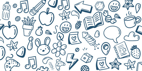 seamless pattern with doodle arrows. Seamless hand-drawn doodle arrow pattern vector illustration