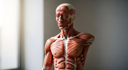 Human Anatomy Depiction Showing Muscle Structure