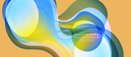 Abstract fluid shapes, vibrant colors blend. Modern design, smooth gradients create dynamic composition. Background features text overlay.