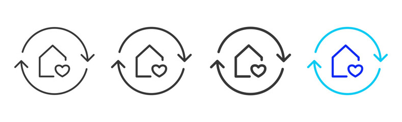 Adaptive Wellness icon set collection in creative outline style for Resilience workplace strategy leadership adaptability planning growth innovation tools design