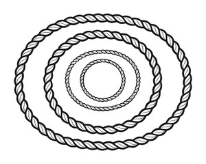 Twisted Rope Circles – Concentric Spiral Vector Elements with Braided Texture