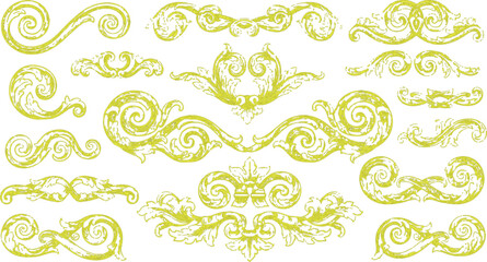 These ornate flourishes and scrolls often serve to enhance visual interest in designs, adding a touch of sophistication and creativity.