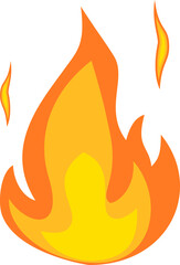 Cartoon fire flames set.