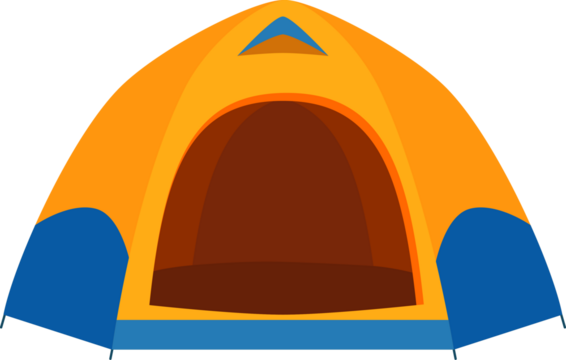 Tent camping in outdoor travel