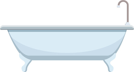 Modern bath isolated on background.